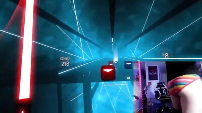 Femboy Ass Jiggles to BeatSaber