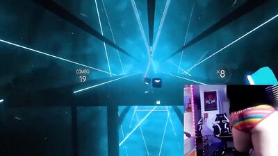 Femboy Ass Jiggles to BeatSaber