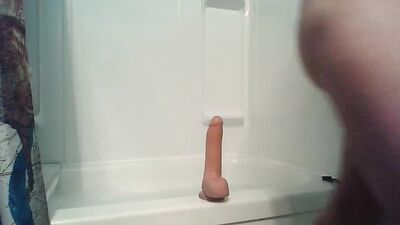 Toy in Mamas bathroom during christmas