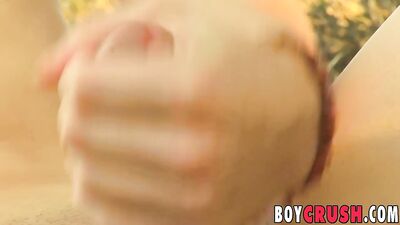 Young homo pleasures lovers tight ass with beads and dildo