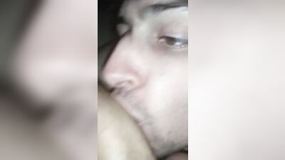 out twink fem boi sucks cock and balls in motel