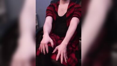 Femboy twink casually teases and pumps out a thick load