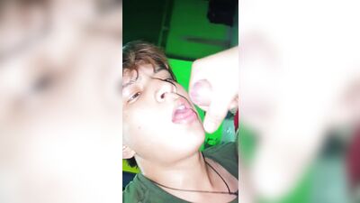 My boyfriend deepthroats and I cum in his mouth