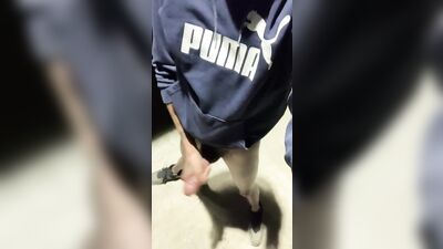 Skinny Black Teen Nutting Outside