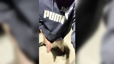 Skinny Black Teen Nutting Outside