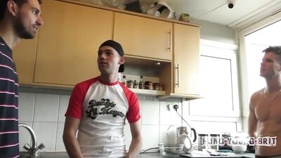 3 Top boys jump on and have-a-go on real life 10inch london Grinda escort