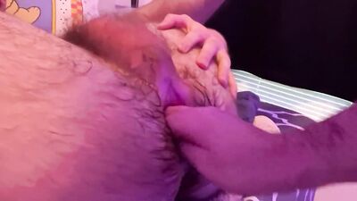 19 year old college twink gets hairy hole fisted