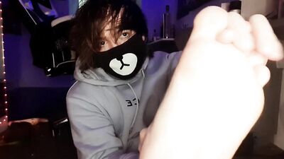 Twink Femboy Plays With His Feet (Paid Request)