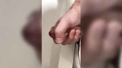 i stroke my dick in a restaurant, public handjob