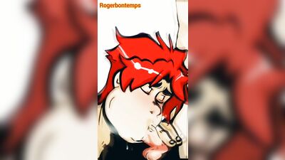Readhead emo deepthroat blowjob his twink roommate Cartoon porn