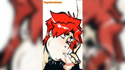 Readhead emo deepthroat blowjob his twink roommate Cartoon porn