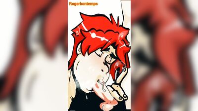 Readhead emo deepthroat blowjob his twink roommate Cartoon porn