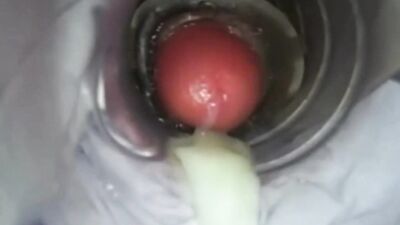 shooting massive load inside fleshlight