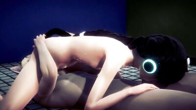 Yaoi Femboy - Midori Does A 69 And Gets Fucked Sitting On The Toilet In A Public Restroom