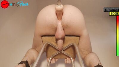 Restrained anal orgasm