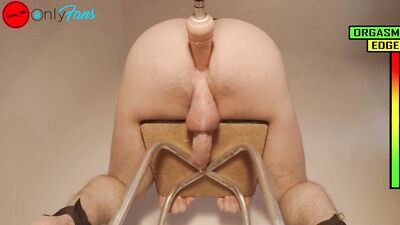 Restrained anal orgasm