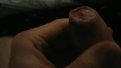 jerking foreskin and precum