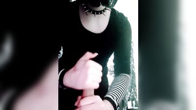 Femboy punk emo mommy gives you a handjob