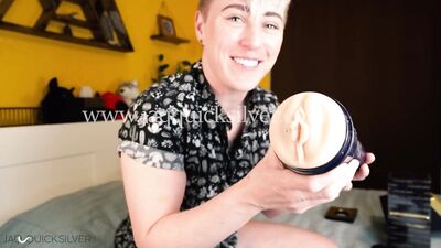 Unboxing and Fucking my Own Fleshlight Model - Nonbinary trans big clit Ftm - FULL VIDEO