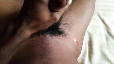 Big Black Cock With Bushes Stroking and dripping precum