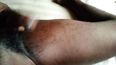 Big Black Cock With Bushes Stroking and dripping precum