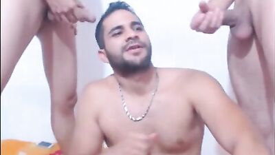 Gay Latino Foursome - Cumming and Pleasure