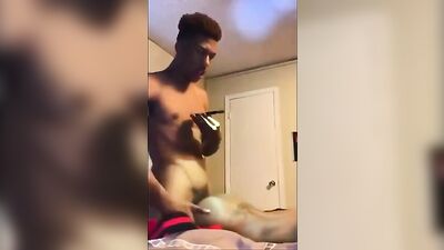 Black Twink Bareback Action