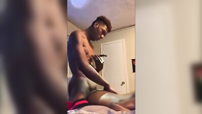 Black Twink Bareback Action