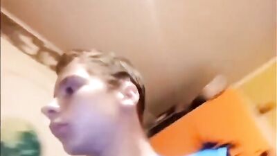 Young webcam star show-off his big dick in Skinny boy masturbates porn!