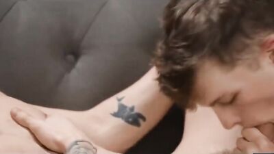 Cute twinks muscle buddy bareback adventures - butt fucking, rimming and creampie fun!