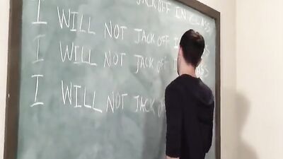 Teachers Pet: Jake Steel Breaks the Rules in Classroom Solo