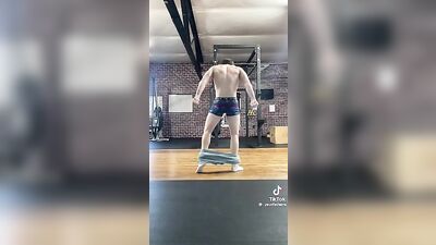 Muscle Worship: Teen Bodybuilder Strikes A Pose