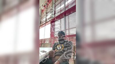 Black cock jerking off in public library - Almost caught!