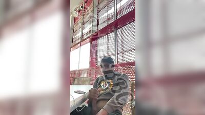 Black cock jerking off in public library - Almost caught!