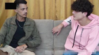 Curly Haired Latino Boy Explodes in Hardcore Gay Porn Action