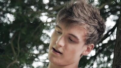 Outdoor Twinks Barebacking Fun: Cumming on Garden Steps!