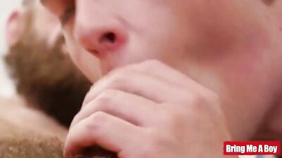 Spanked & Enjoying Daddy Dick - Gay Porn Twinks Sucking Cocks for Big Fathers