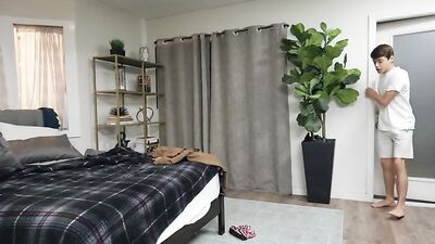 Undercover Bedroom Adventures: Joeys Steamy Gay Porn Tube Experience!