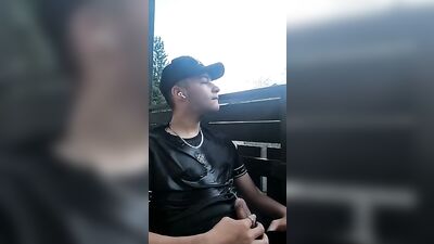 Pissing at the balcony 2