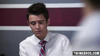 High school twink sex - big cocks and oral action