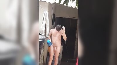 Outdoor Teen Bathing Adventure - Big Cock Exploration