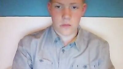 Smooth Ginger Teen Boy Cum Show on Cam