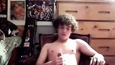 GGBT teen boy wanks and cums for girlfriend