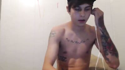 Tattooed College Boy Porn Web-Cam Jerking Off 10: A Gay Porn Video with a Twist!