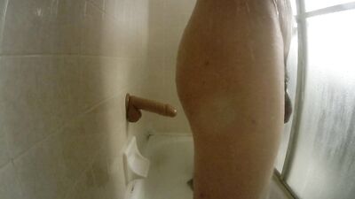 Thinking of friend,shower cum