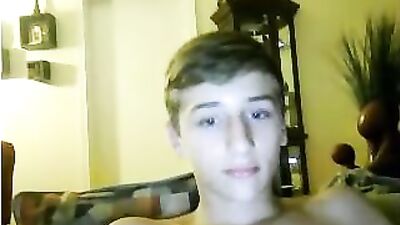 Young Stud On The Couch: A Web-Cam Amateur Gay Porn Video