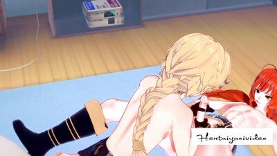 Genshin Impact Yaoi - Aether with Diluc Uncensored yaoi in his room 1/2