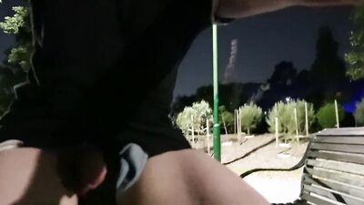 Jerking Off In Public - freeballing On My BMX bike - Cruising At 3am In the park!