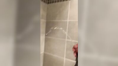 Peeing In a High Arc Into the Urinal - Pissing all Over the Place like An Asshole and Loving It