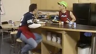 Three in the Kitchen - Gay Porn Action Group Sex Video